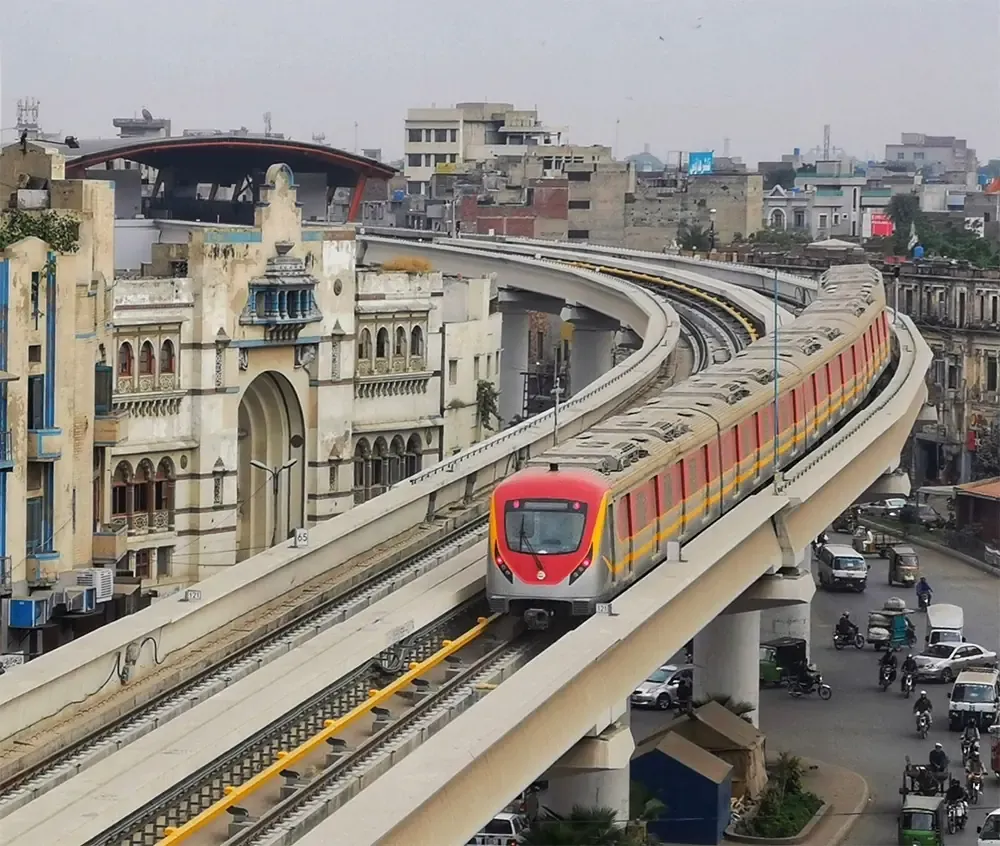 Orange Line metro train in Lahore