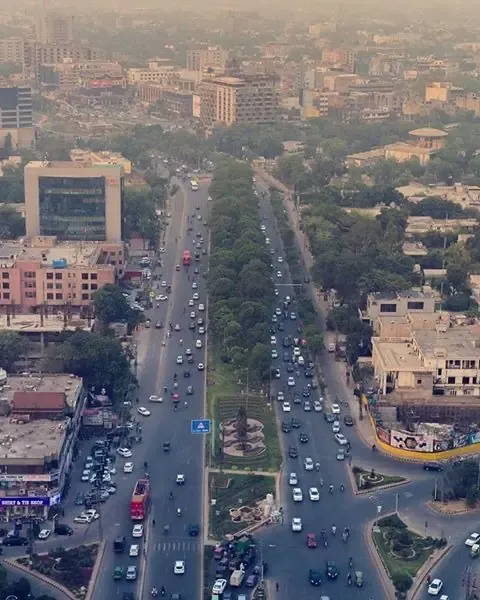 Aerial view over Lahore