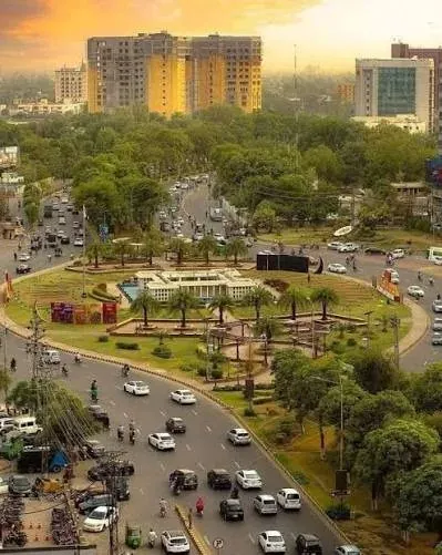 A busy junction in central Lahore