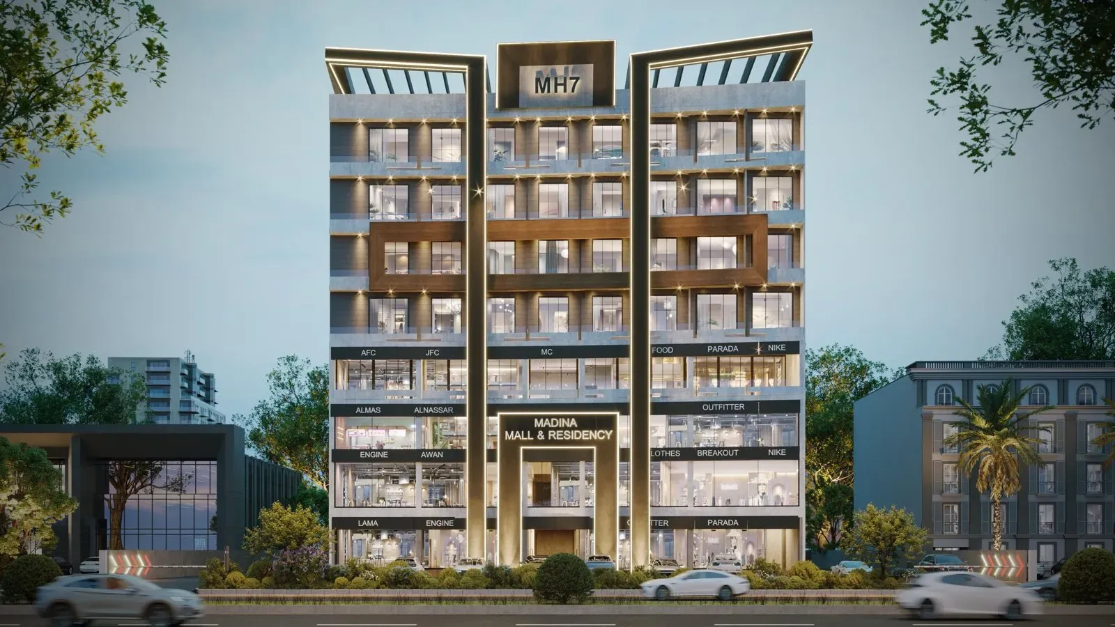 Madina Mall & Residency render