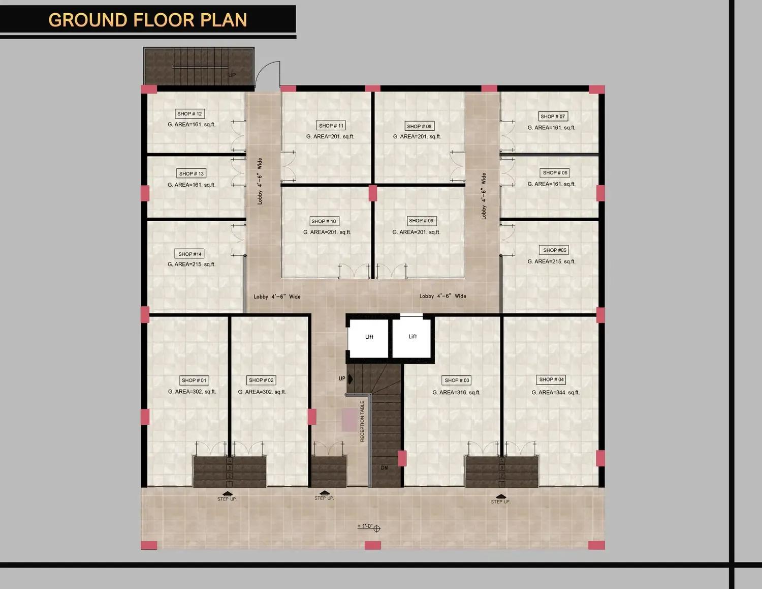 Madina Height 4 Ground Floor plan