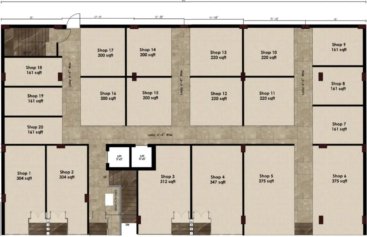 Madina Height 5 Ground Floor plan