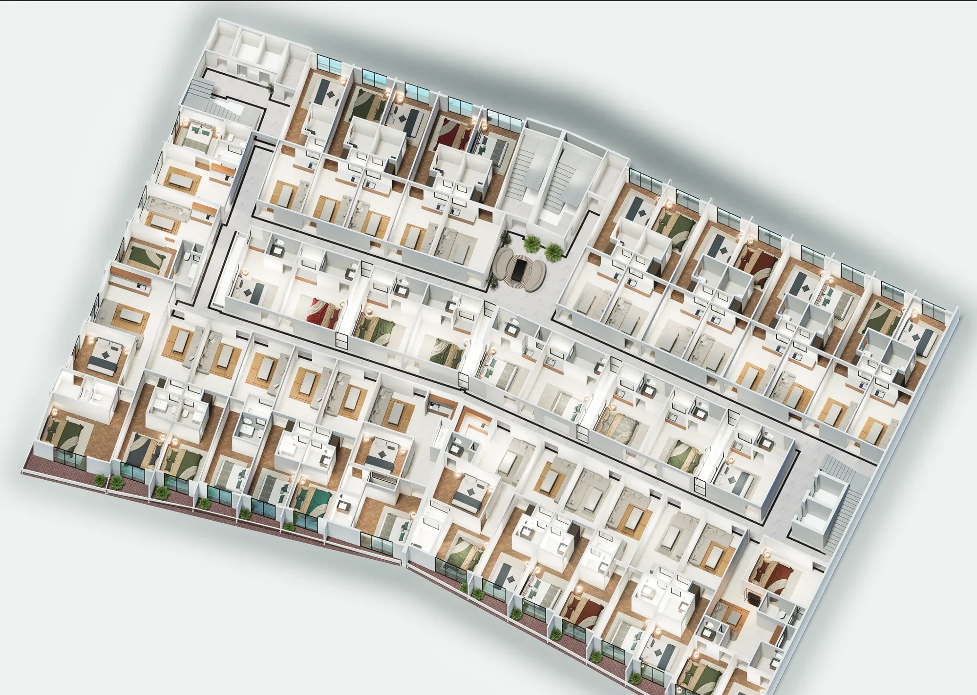 Madina Mall & Residency apartment floor, 3d view