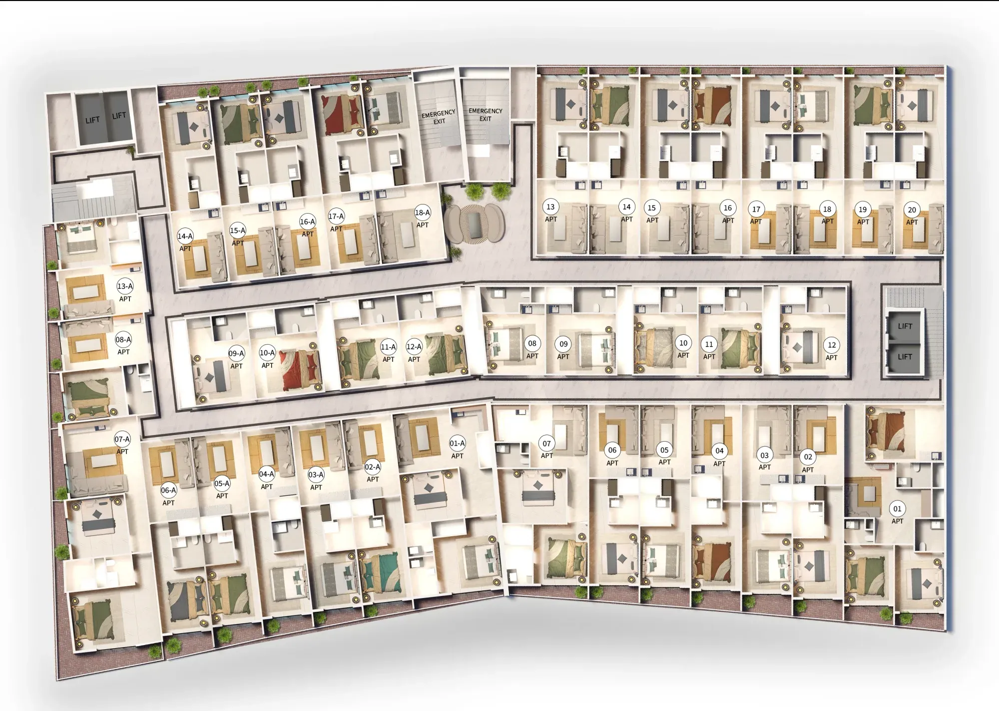 Madina Mall & Residency apartment floor layout