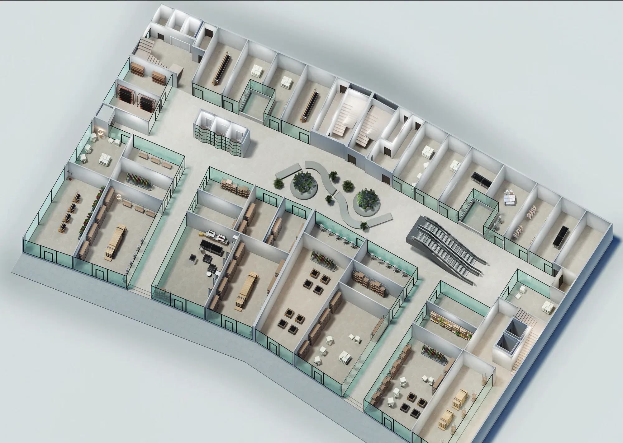 Madina Mall & Residency ground floor, 3d view
