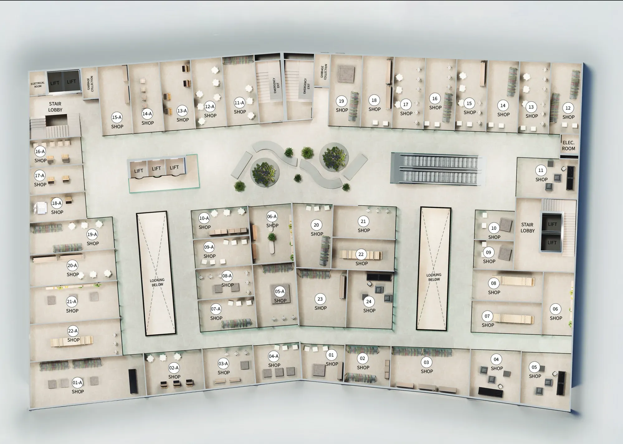 Madina Mall & Residency second floor shop layout